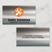 レンチとねじ込み装置 |金属の背景 名刺 (正面/裏面)