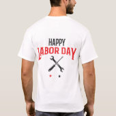 レンチとドライバーがデザインされたTシャツ Tシャツ (裏面)