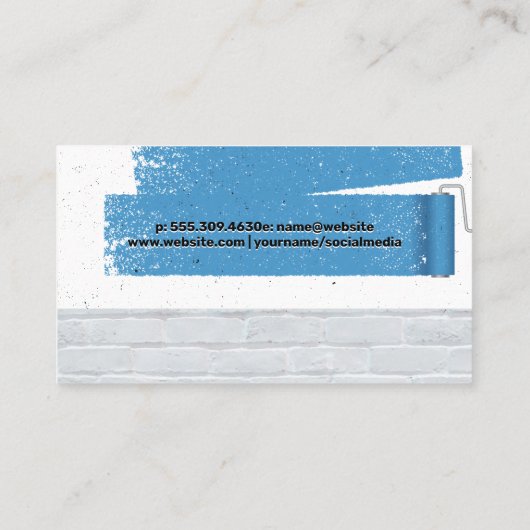 レンチとハンマー |ロ絵を描ーラとレンガ 名刺 (裏面)