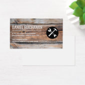 レンチとハンマー |木製パネルの背景 (デスク)