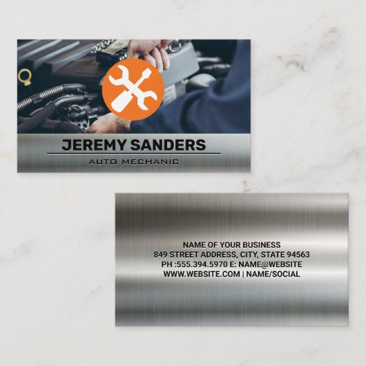 レンチねじ駆動装置 |整備士作業中 名刺 (正面/裏面)