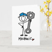 レンチの棒の姿を持つ整備士 カード (黄色い花)