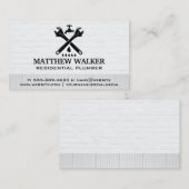 レンチの水スパウト・ロゴ | 配管設備サービス 名刺 (正面/裏面)