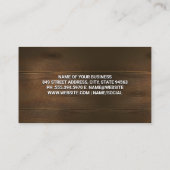 レンチアイコン |木製の背景 名刺 (裏面)