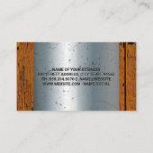 レンチアイコン |金属と古い木材 名刺 (裏面)