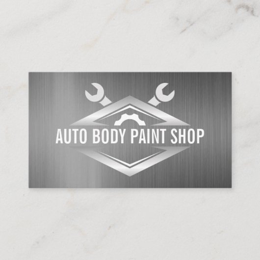 レンチギア | メタリック背景 名刺 (正面)