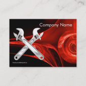 レンチズメタル整備士、配管工パール紙 名刺 (裏面)