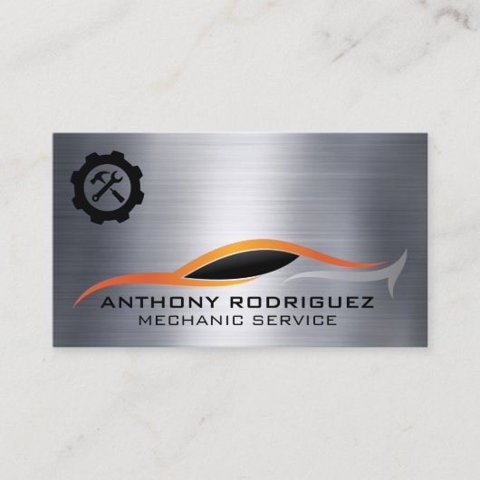 レンチハンマーのアイコン | スポーツカーイラストレーション 名刺 (正面)