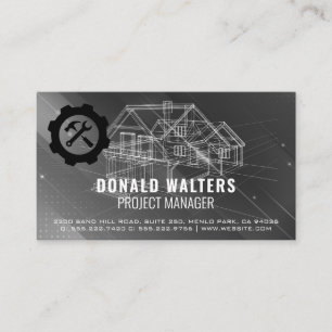 レンチハンマーのロゴ Builderのブループリント 名刺