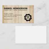 レンチハンマーギアロゴ | 木目パネル 名刺 (正面/裏面)