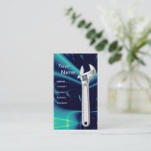 レンチメタル整備士、配管工 名刺 (スタンド正面)