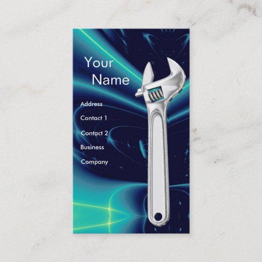 レンチメタル整備士、配管工 名刺 (正面)