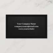 レンチロゴ |カーボンファイバーの背景 名刺 (裏面)