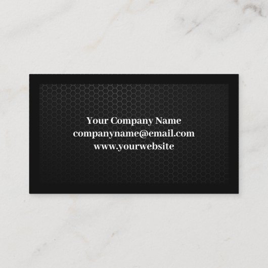 レンチロゴ |カーボンファイバーの背景 名刺 (裏面)