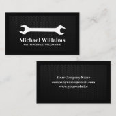 レンチロゴ |カーボンファイバーの背景 名刺 (正面/裏面)