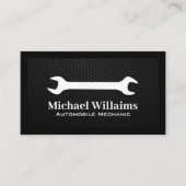 レンチロゴ |カーボンファイバーの背景 名刺 (正面)