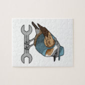 レンチ付き人手の鳥 ジグソーパズル (横)