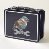 レンチ付き人手の鳥 メタルランチボックス (裏面)
