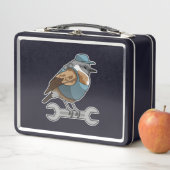 レンチ付き人手の鳥 メタルランチボックス (インサイチュ)