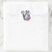 レンチ付き整備士としてのネズミ スクエアシール (バッグ)