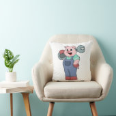 レンチ付き整備士としての豚 クッション (椅子)