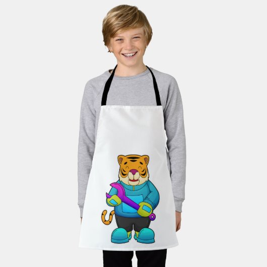 レンチ付き整備士としてタイガー エプロン (着用した状態)