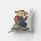 レンチ付き整備士のサル クッション (裏面)