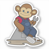 レンチ付き整備士のサル シール (正面)