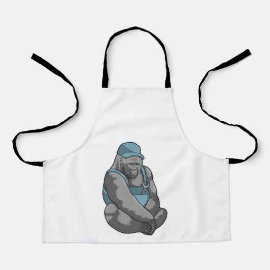 レンチ付き職人ゴリラ エプロン (正面)