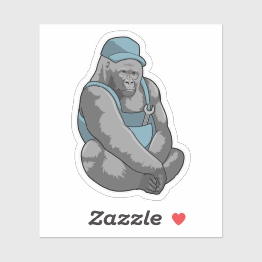 レンチ付き職人ゴリラ シール (シート)