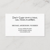 レンチ水栓ドリップロゴ | 詰まったパイプ 名刺 (裏面)