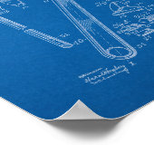 レンチ特許 – 青写真 ポスター (角)