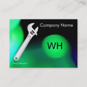 レンチ金属整備士、配管工モノグラムパール 名刺 (裏面)