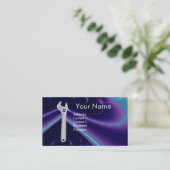 レンチ金属整備士、配管工モノグラム 名刺 (スタンド正面)