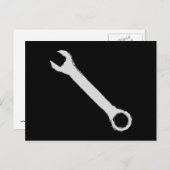レンチ。グレーとブラック。スパナ。 ポストカード (正面/裏面)