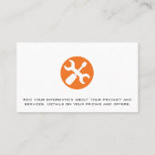 レンチ・ドライバー |木材 名刺 (裏面)