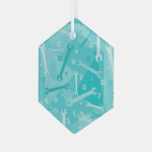 レンチ、ナット、ボルト ガラスオーナメント (正面左)