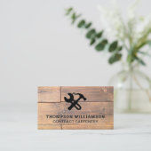 レンチ・ハンマー・ツール |木製ボード 名刺 (スタンド正面)