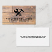 レンチ・ハンマー・ツール |木製ボード 名刺 (正面/裏面)