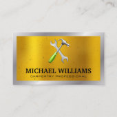 レンチ・ハンマー |メタリック 名刺 (正面)