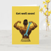 レンチ・バック – 体調アップ カード (黄色い花)