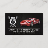 レンチ・ピストン | 整備士軍人 | スポーツカー 名刺 (正面)