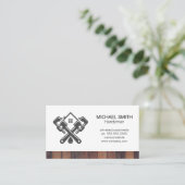 レンチ |建築大工のロゴ 名刺 (スタンド正面)