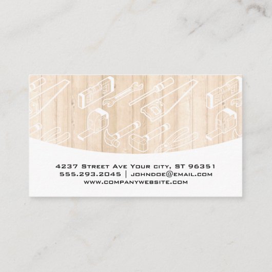 レンチ | 硬質木材パネル 名刺 (裏面)