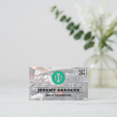 レンチ | 自動サービス | エンジンベイ | QRコード 名刺 (スタンド正面)