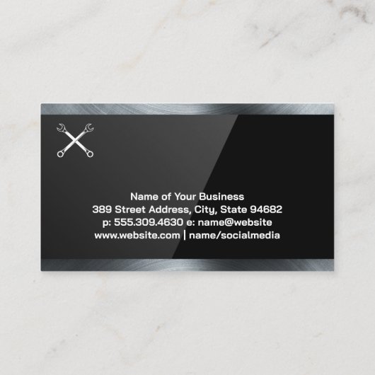 レンチ |自動ロゴ 名刺 (裏面)