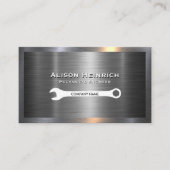 レンチ | 金属工業背景 名刺 (正面)