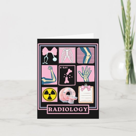 レントゲン撮影技術者 放射線科 医療 感謝週間 カード (正面)