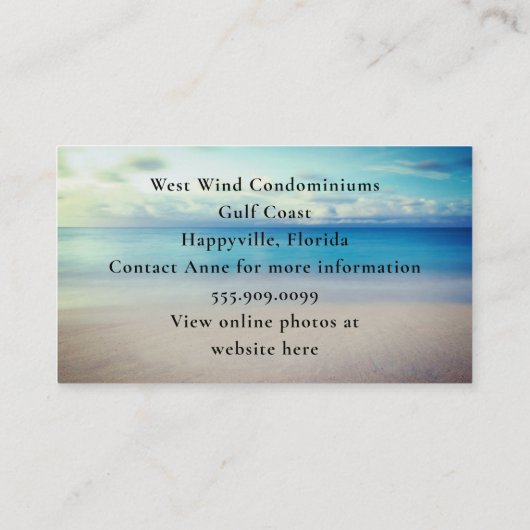 レントマイコンドツービーチチェアシービュー 名刺 (裏面)