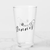 レンヌ国旗のハート、ロアゼン・ブリタニー タンブラーグラス (裏面)